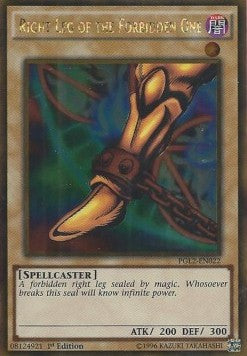 Rechtes Bein der Verbotenen PGL2-DE022 Gold Rare Good Deutsch 1. Auflage
