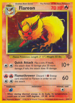 Flareon JU-3 Holo Rare Poor Englisch