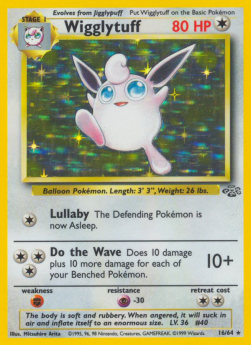 Wigglytuff JU-16 Holo Rare Light Played Englisch