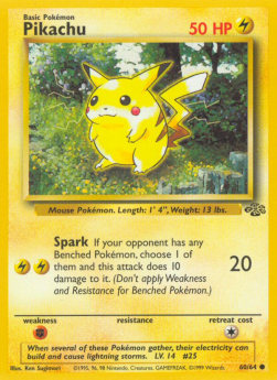 Pikachu JU-60 Common Light Played Deutsch 1. Auflage
