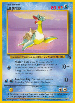 Lapras FO-25 Rare Played Englisch