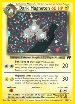 Dunkles Magneton TR-11 Holo Rare Light Played Deutsch 1. Auflage