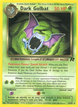 Dunkles Golbat TR-24 Rare Good Deutsch