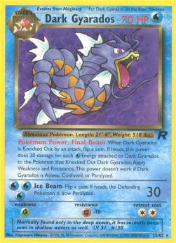 Dark Gyarados TR-25 Rare Good Englisch