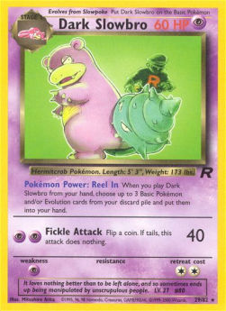 Dark Slowbro TR-29 Rare Poor Englisch