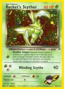 Rocket's Scyther GH-13 Holo Rare Played Englisch