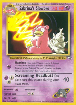 Sabrina's Slowbro GH-60 Uncommon Poor Englisch