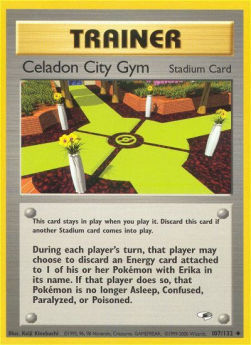 Celadon City Gym GH-107 Uncommon Light Played Englisch 1. Auflage