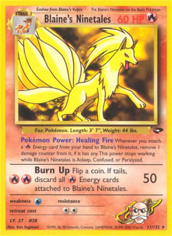 Blaine's Ninetales GC-21 Rare Played Englisch