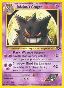 Sabrina's Gengar GC-29 Rare Poor Englisch