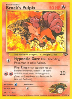 Brock's Vulpix GC-37 Uncommon Poor Englisch