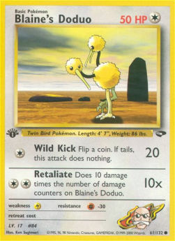 Blaine's Doduo GC-61 Common Near Mint Englisch