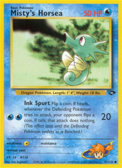 Misty's Horsea GC-87 Common Near Mint Englisch