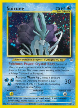 Suicune NR-14 Holo Rare Light Played Deutsch