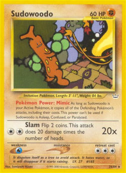 Sudowoodo NR-26 Rare Light Played Englisch