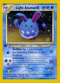 Helles Azumarill NDE-13 Holo Rare Light Played Deutsch