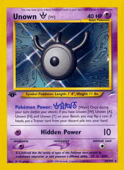 Unown [W] NDE-29 Rare Good Englisch