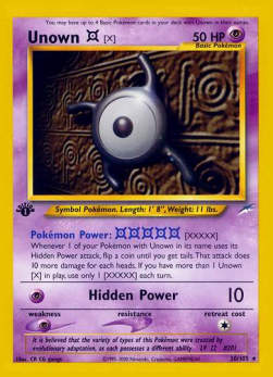 Unown [X] NDE-30 Rare Good Englisch