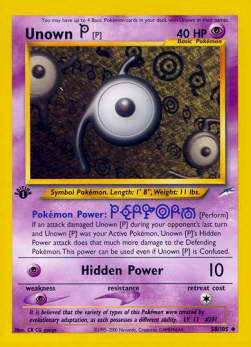 Unown [P] NDE-58 Uncommon Excellent Englisch
