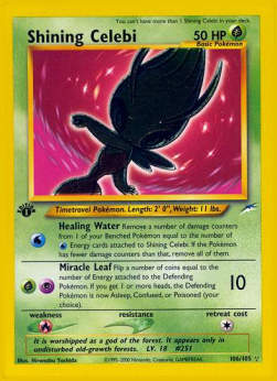 Schimmerndes Celebi NDE-106 Secret Rare Poor Deutsch