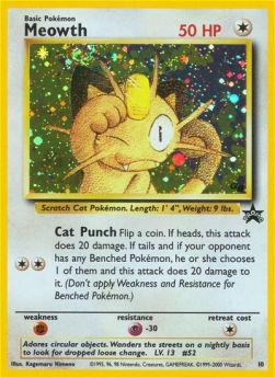 Meowth WP-10 Promo Light Played Englisch