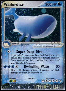 Wailord ex SS-100 Ultra Rare Light Played Deutsch