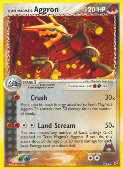 Team Magmas Stolloss MA-7 Holo Rare Poor Deutsch