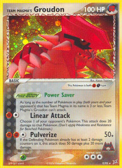 Team Magma's Groudon MA-9 Holo Rare Poor Deutsch