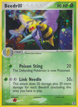 Beedrill FL-1 Holo Rare Light Played Englisch