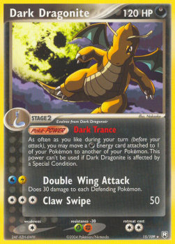Dark Dragonite TRR-15 Rare Played Englisch