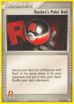 Rocket's Poké Ball TRR-89 Uncommon Light Played Englisch Reverse Holo