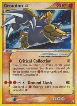 Groudon Gold Star DS-111 Secret Rare Light Played Deutsch