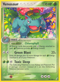 Venusaur CG-28 Rare Good Englisch Reverse Holo