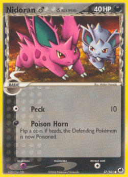 Nidoran [M] δ Delta Species DF-57 Common Light Played Englisch Reverse Holo