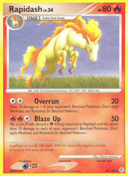 Gallopa Lv.34 DP-59 Uncommon Light Played Deutsch