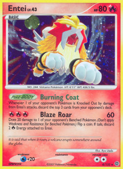 Entei Lv.43 SW-4 Holo Rare Light Played Deutsch