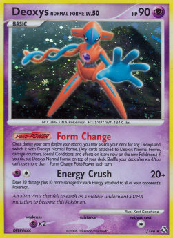 Deoxys Normalform Lv.50 LA-1 Holo Rare Played Deutsch