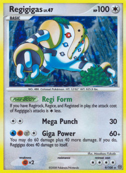 Regigigas Lv.47 STF-9 Holo Rare Played Deutsch