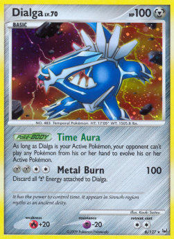 Dialga Lv.70 PL-6 Holo Rare Poor Deutsch