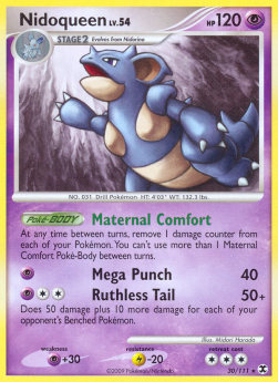 Nidoqueen Lv.54 RR-30 Rare Light Played Deutsch