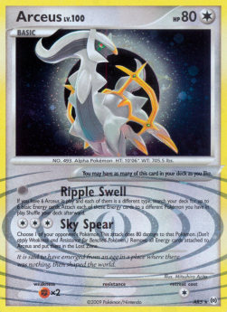 Arceus Lv.100 AR-AR5 Holo Rare Poor Deutsch