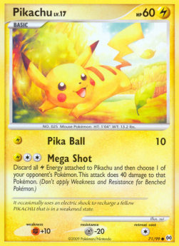 Pikachu Lv.17 AR-71 Common Light Played Englisch