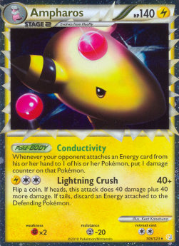 Ampharos HS-105 Ultra Rare Poor Spanisch