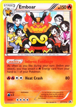 Emboar LTR-27 Holo Rare Poor Englisch