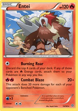 Entei AOR-14 Rare Excellent Englisch Reverse Holo