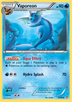 Vaporeon AOR-22 Uncommon Played Deutsch