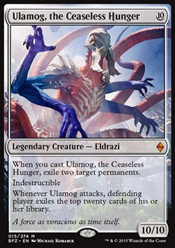 Ulamog, the Ceaseless Hunger BFZ-15 Mythic Light Played Englisch