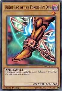 Rechtes Bein der Verbotenen YGLD-DEA18 Ultra Rare Good Deutsch