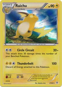 Raichu GEN-27 Holo Rare Light Played Deutsch