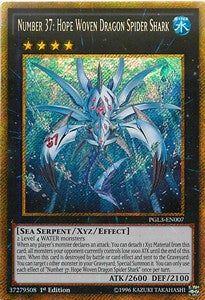 Nummer 37: Hoffnungsgewebter Drachenspinnenhai PGL3-DE007 Gold Secret Rare Excellent Deutsch 1. Auflage
